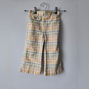 Health Tex Yellow Plaid Pants 3t Vintage